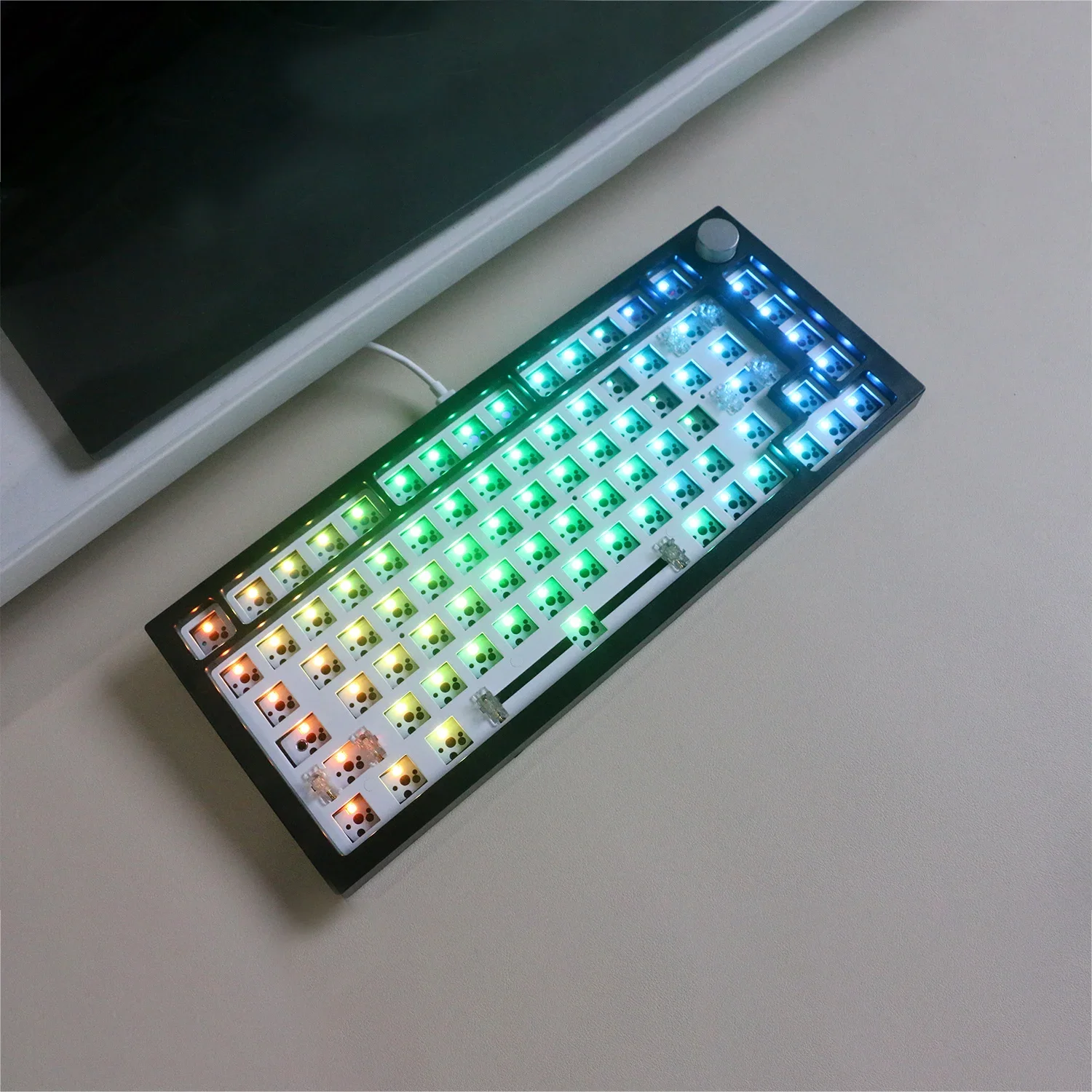 Imagem -03 - Nexttime 75 Kit de Teclado Mecânico com Fio sem Fio Alumínio Botão Junta Hot-swap Rgb Faça Você Mesmo pc Próxima Vez 75