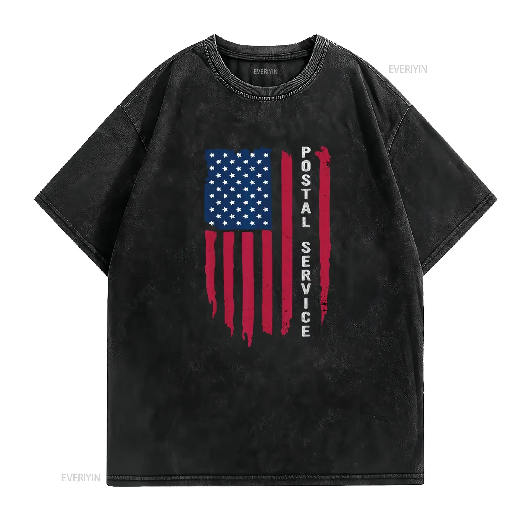 تي شيرت للخدمة البريدية الأمريكية يوم الذكرى فخور عامل ساعي البريد تي شيرت عتيق مغسول للجنسين متعدد الاستخدامات ناعم ومسامي ومريح #2