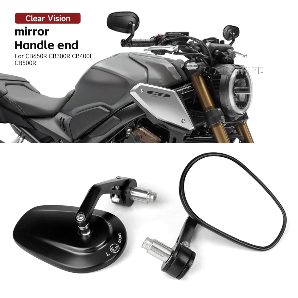 For Honda CB650R CB190R CB250R CB300R CB400 CB500 CB1000R Motorcycle Bar End Handlebar Mirrors  Accessories