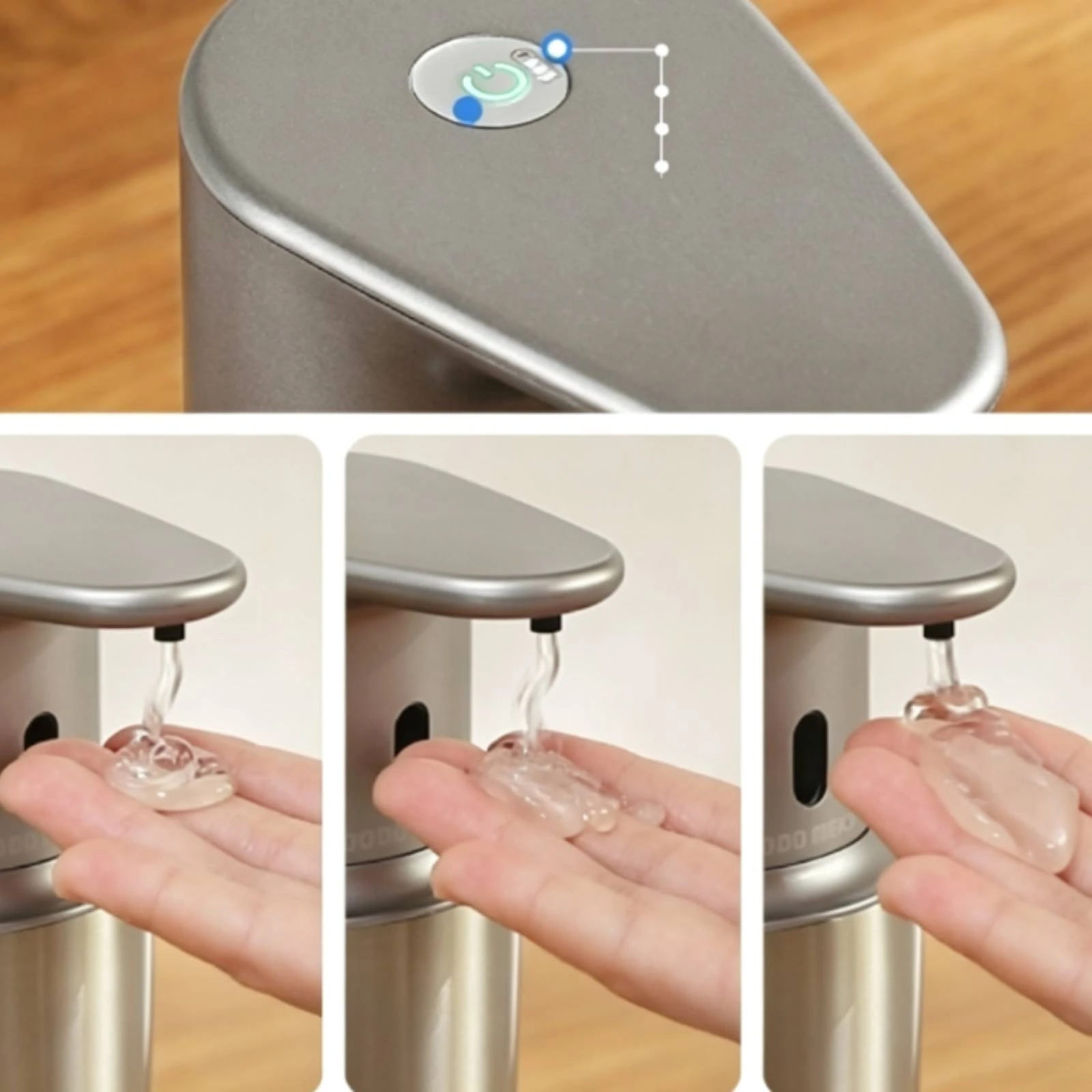 Automatic Soap Dispenser Rechargeable Touchless Soap Dispenser Cordless Water-Resistant for Bathroom, Kitchen view 3