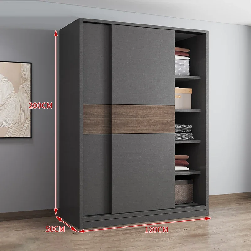 Armario de dormitorio Armario de almacenamiento grande ancho 120 cm Muebles de dormitorio Puerta batiente Armario con puertas correderas