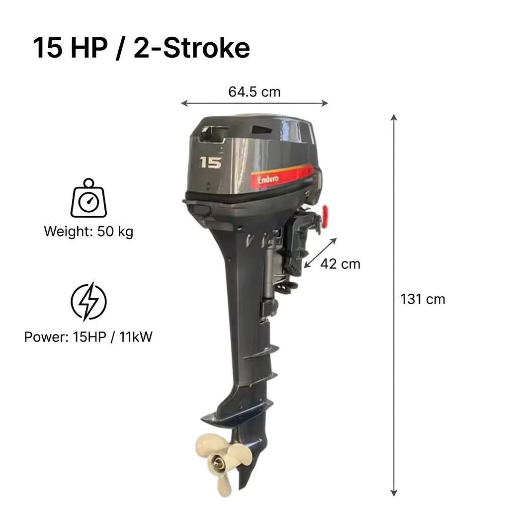 New YL 15 HP 2 Stroke Heavy Duty Saltwater Resistant Marine Outboard Engine For Sailing Vessel Ship