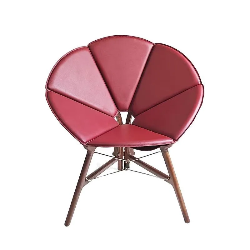 

Petal chair, model room, hall reception lounge chair, walnut folding chair