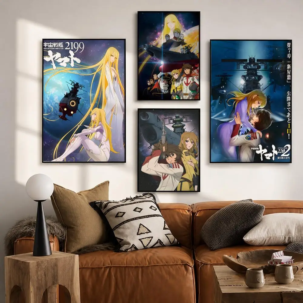 Space Battleship Yamato Poster HD poster wall art self-stick no-residue for home cafe office great gift