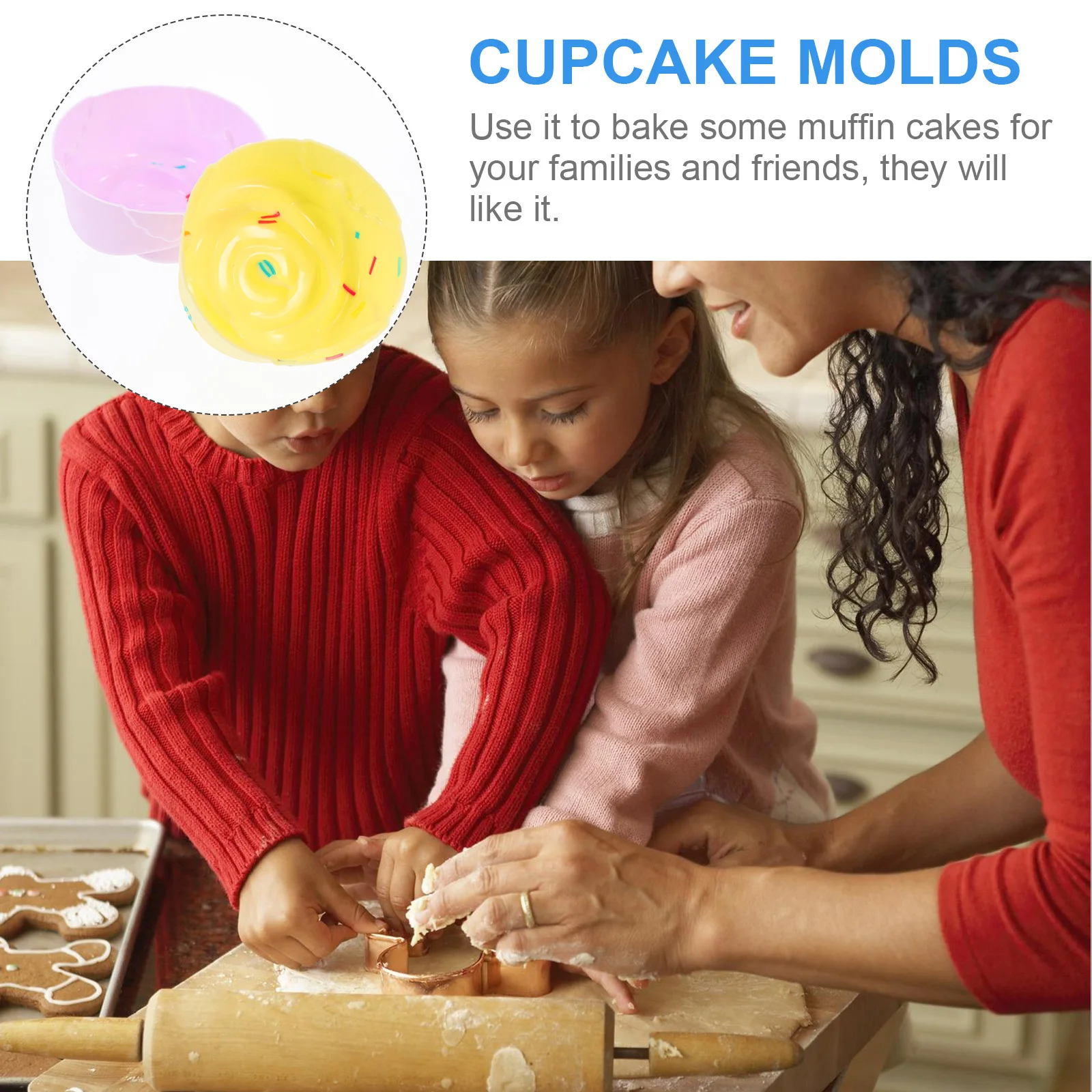 

20pcs Silicone Cake Cups Flower Shape Muffin Molds Non-Stick Flexible Baking Tools For Diy Dessert Kitchen Gadgets Baking