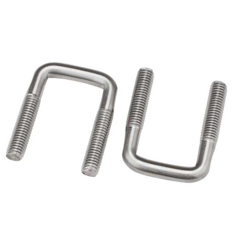 M6 M8 M10 304 Stainless Steel U-bolt Right Angle Bolt Square Screw Bolt Clip Clamping Screw Pipe Clip Pipe Clip U-clamp