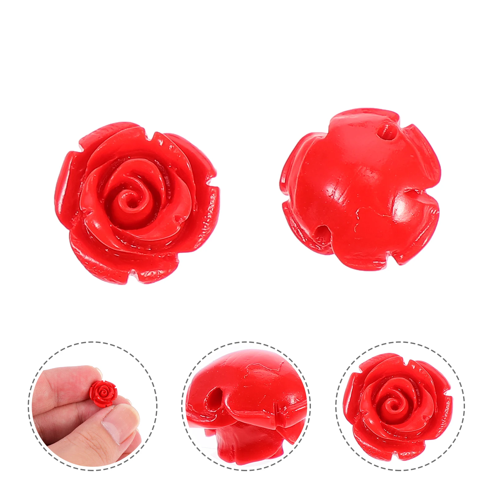 

50 Pcs Diy Accessories Jewelry Making Supplies Beads for Rose Bracelet Kit Necklace Crafting