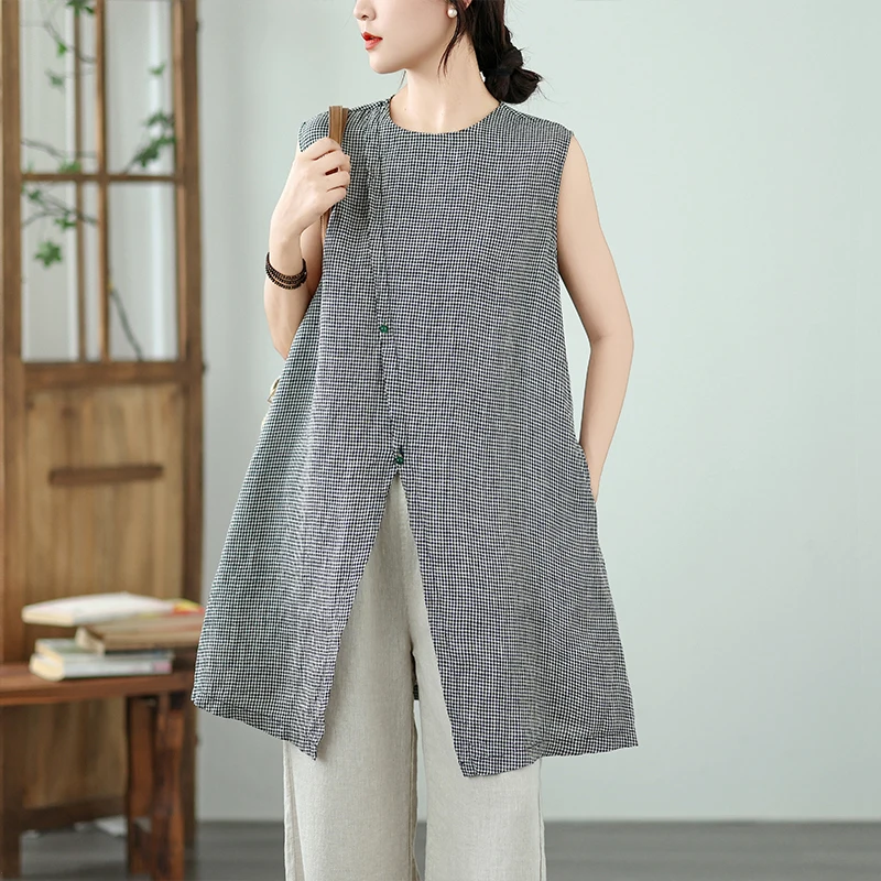 Estate cotone lino sciolto dimagrante Svel Midi irt Dr vita alta sottile gonna su misura copertura totale Bal Design