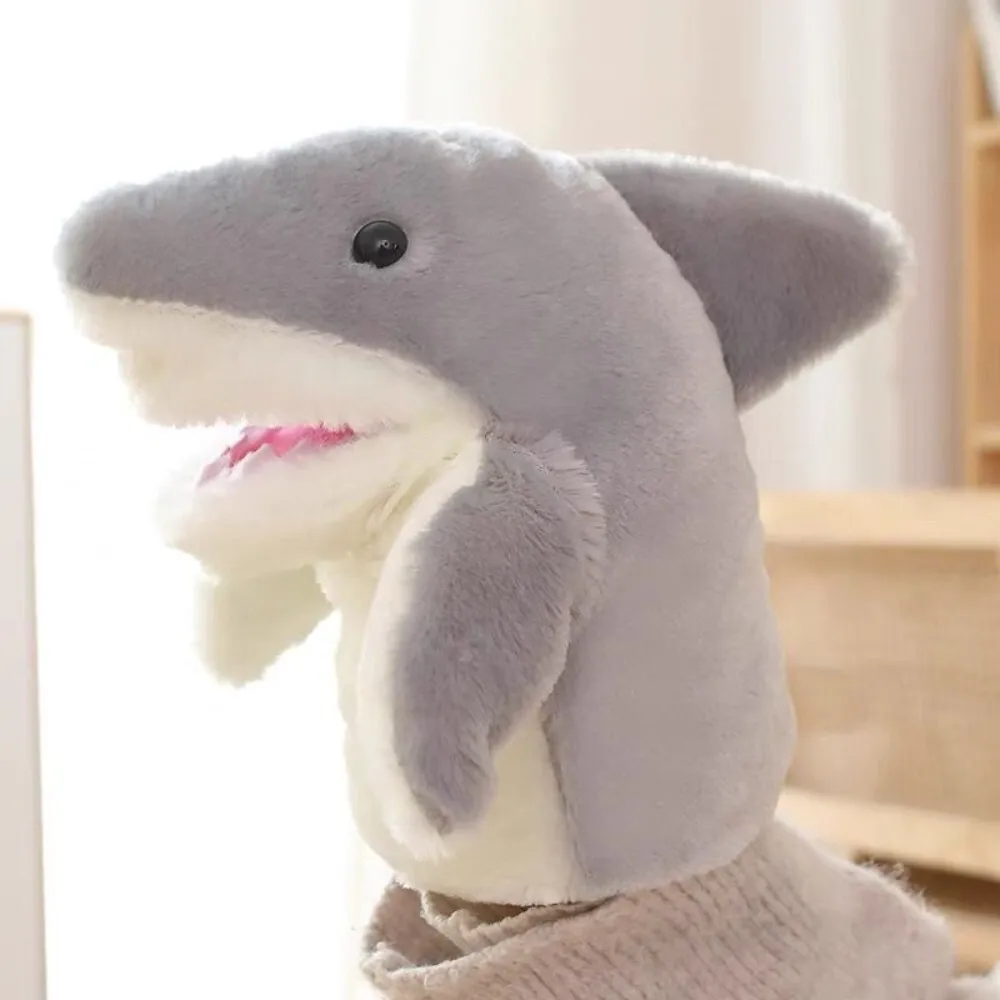 Burattino con guanto di squalo per bambini in peluche Burattino a mano morbido e caldo per bambini Giocattolo confortante Fai finta di giocare con il regalo per i più piccoli 124