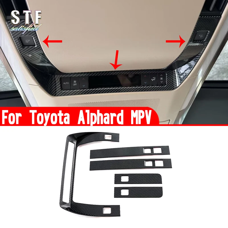 

For Toyota Alphard MPV 2024 2025 Car Accessories Interior Roof Air-Condition Vent Outlet Cover Trim Molding Decoration Stickers