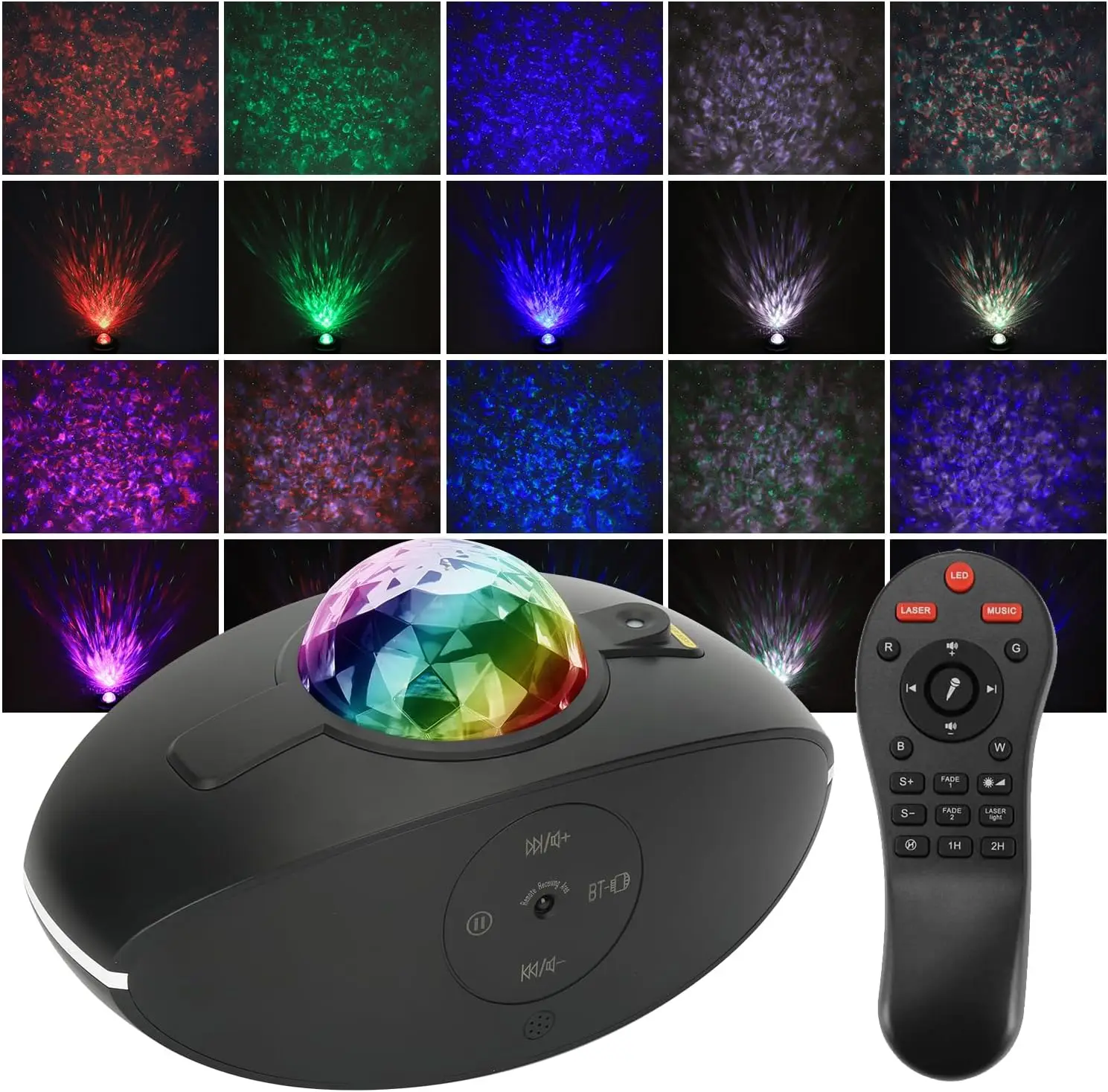 Colorful Starry Sky Projector Galaxy Night Light With Remote Control Bluetooth USB Music Player Romantic Projector Light Gifts