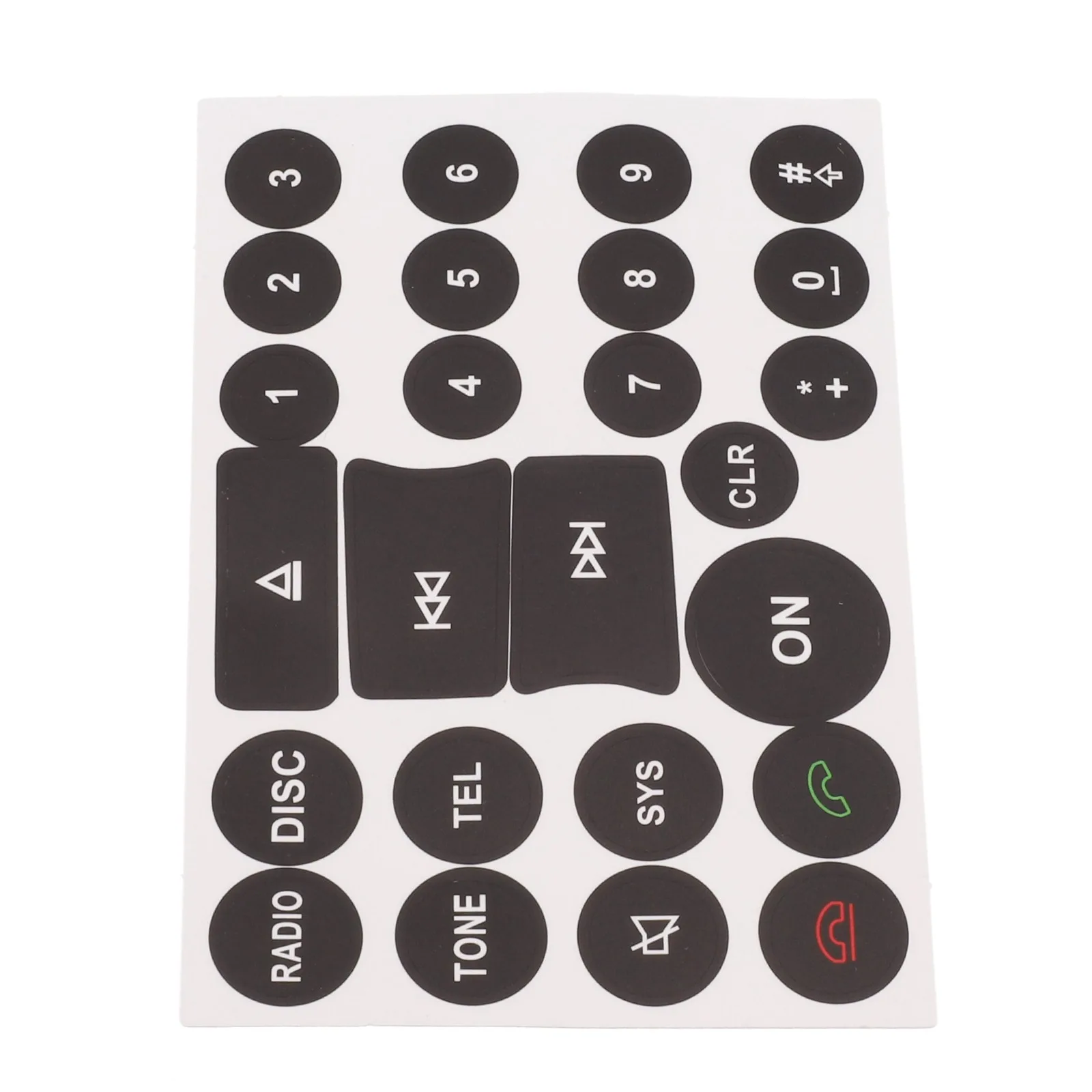 Radio Control Button Identification Decal for Mercedes-Benz C Class E Class GLK Class and W Class Cars 2007 Through 2014