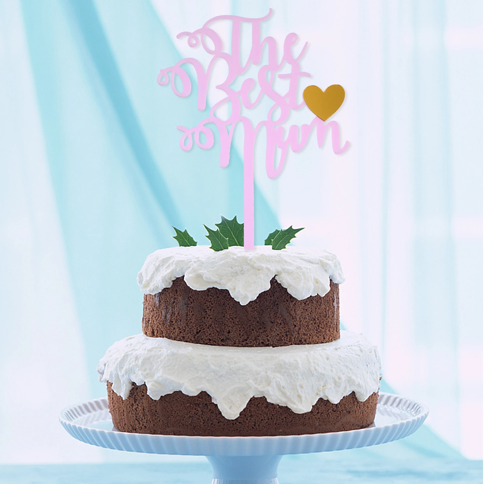 

10 Pcs Insert Topper Happy Mother Day Acrilico Wedding Toppers Decoration Decorations Toper for