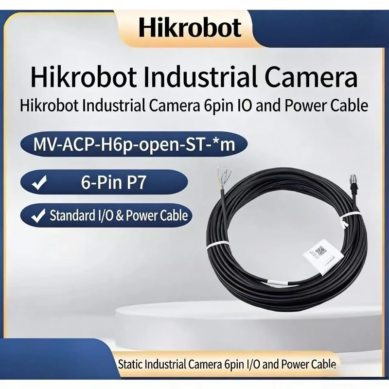 HIKROBOT Original Power Cord MV-ACP-H6p-open-ST 6-pin P7 Used for Industrial Cameras