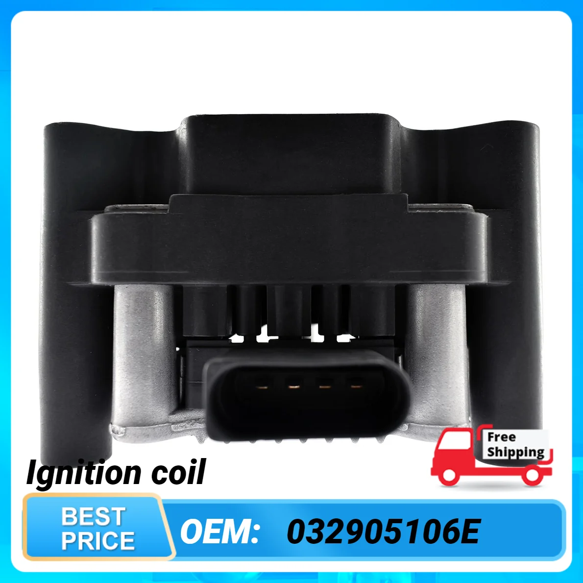 1PCS IGNITION COIL UF277 032905106E FOR VW Golf Jetta Lupo Nuevo Gol Pointer Polo Saveiro SportVan Transporter 1.2 1.6 1.8 2.0