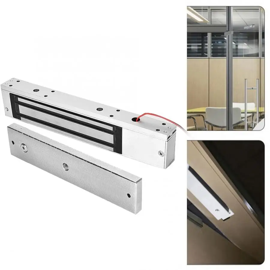 DC 12V 280 kg Electric Magnetic Holding Force Single Door Electromagnetic Lock with LED Light