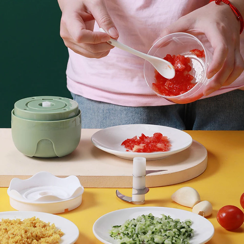 100ML Food Processor Blender Powerful Electric Garlic Mincer Multifunctional with Stainless Steel Blade Household Kitchen Gadget
