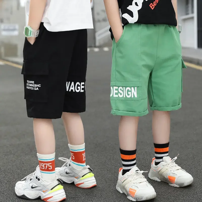 

Kids Summer 2024 Boys Cotton Casual Clothes ShortsChildren Boy Beach Short Mid Pants Elastic Waist Pants 4 5 6 7 8 9 10 12 Yer