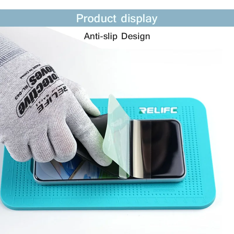 Relife RL-004DM Film Professional Anti-slip Pad Can Be Washed Repeatedly Good Elasticity and No Deformation Silicone Pad