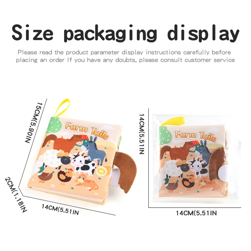 Baby Cloth Book Early Education Toys Cartoon Sea Animals Palm Book Fun Torn Multiple Cognitive Baby Cloth Book Kids Toy Gift