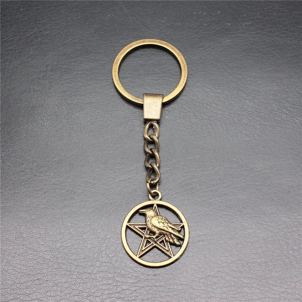 Boho Sun Moon Pentagram Key Rings 30Mm Female Jewelry Father'S Day Craft