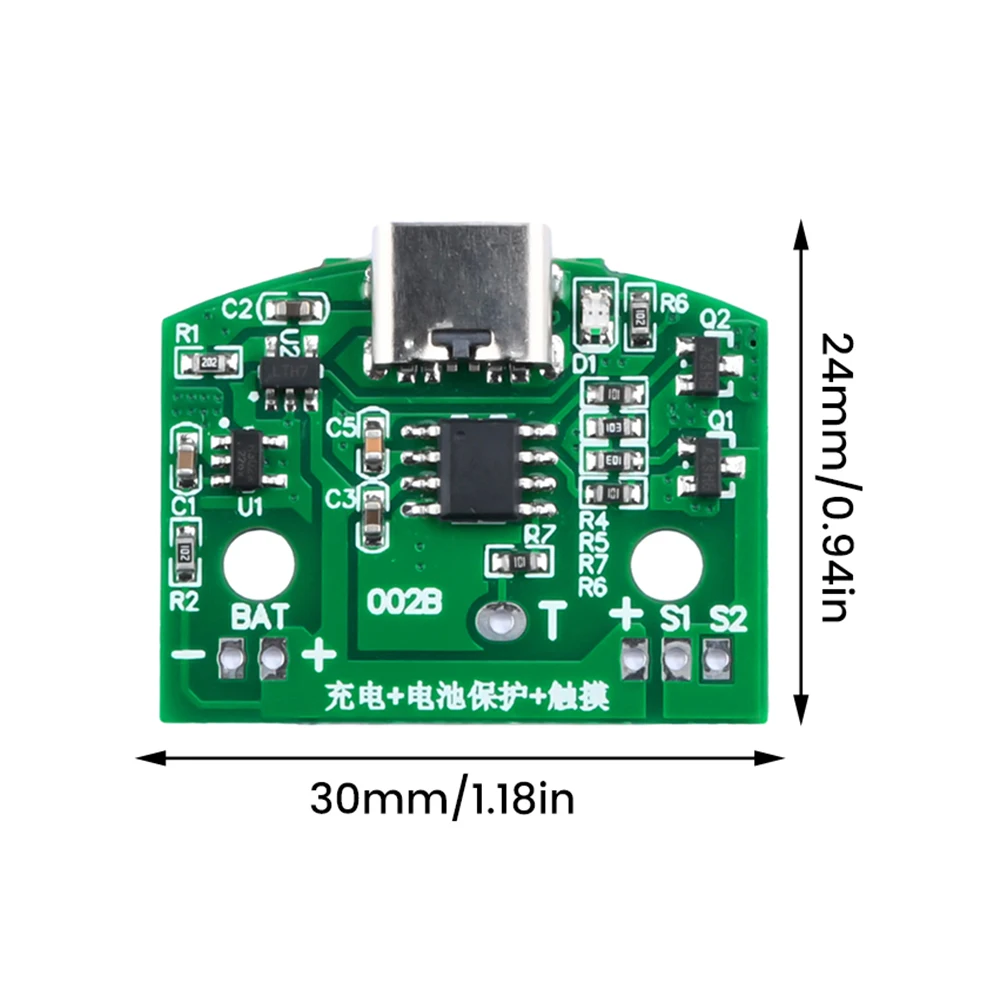 TYPE-C Desk Lamp Circuit Board USB Charging 3-speed Stepless Dimming 8W LED Touch Night Light Control Module