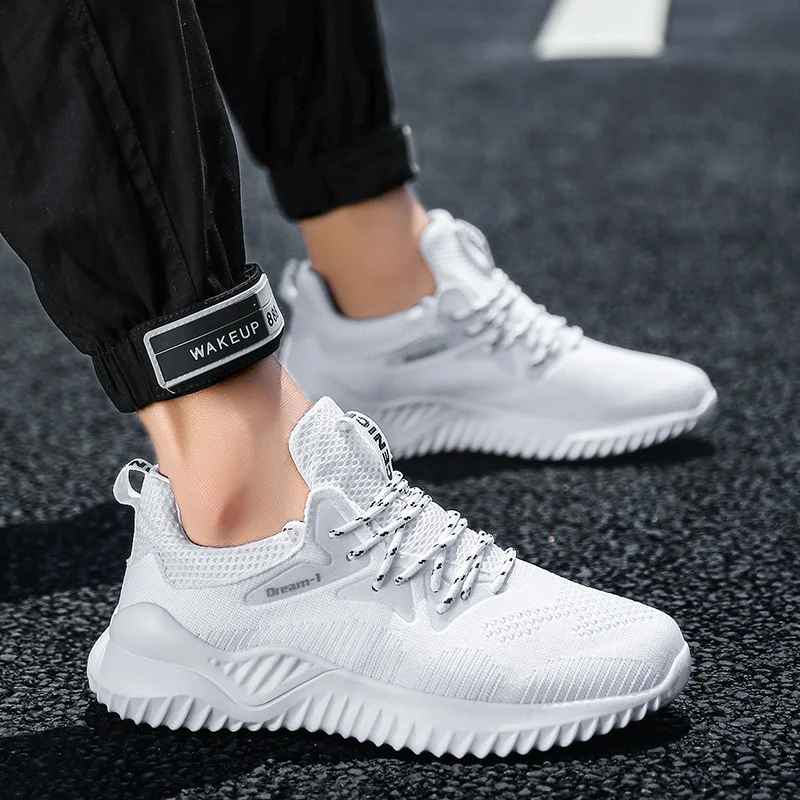 2025 männer Atmungsaktive Mesh Turnschuhe Hohe Qualität Weiß Mode Gym Lässig Leichte Wanderschuhe Paar