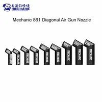 Mechanic 9pcs 861 Diagonal Air Gun Nozzle Oblique Blow Nozzle Even Heating Tools Heat Resistant No Air Leakage Hot Air Nozzle