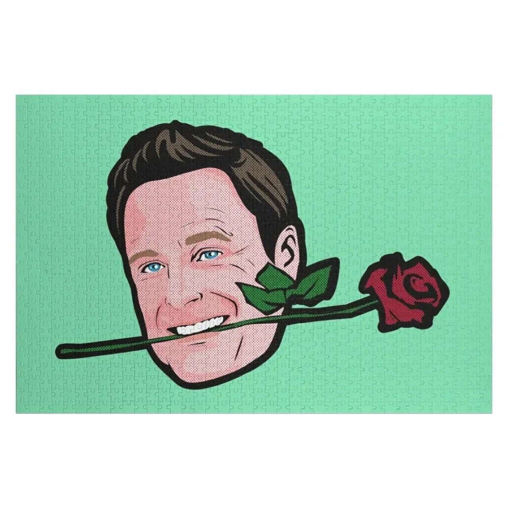 

Chris Harrison biting a rose. The Bachelor themed gift / card / sticker / apron and more! Jigsaw Puzzle Iq Puzzle