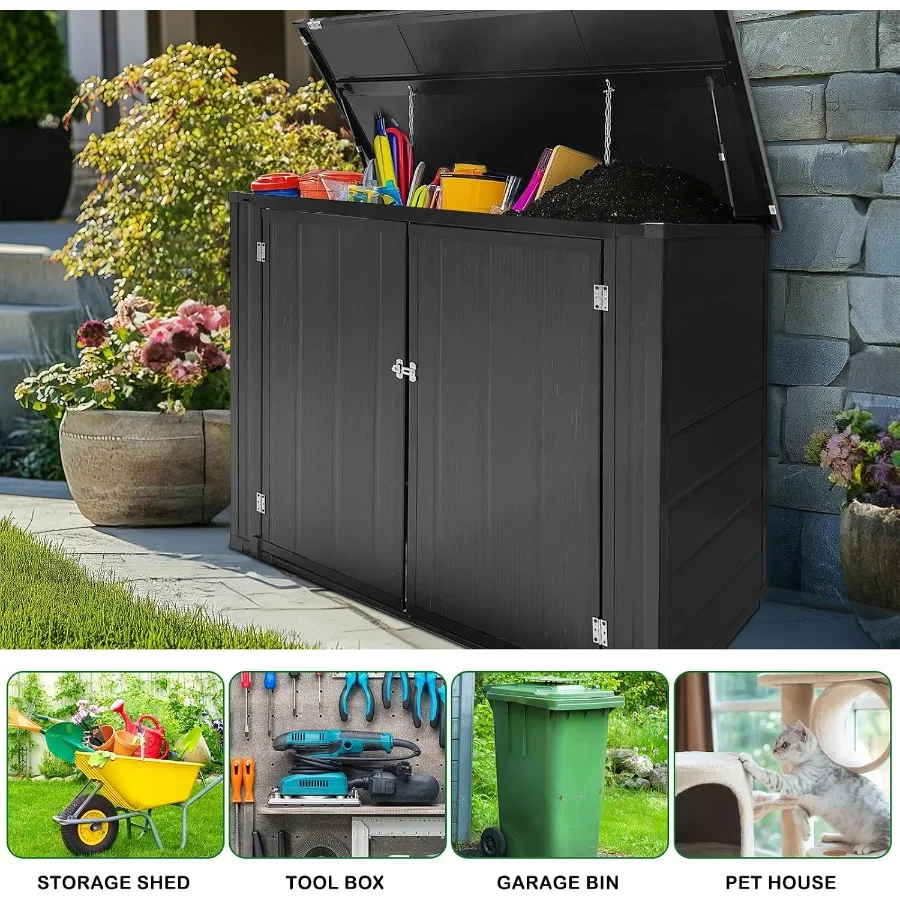 Weatherproof Outdoor Storage Shed with Lockable Door: Galvanized Steel, Gray, Rust-Resistant Secure