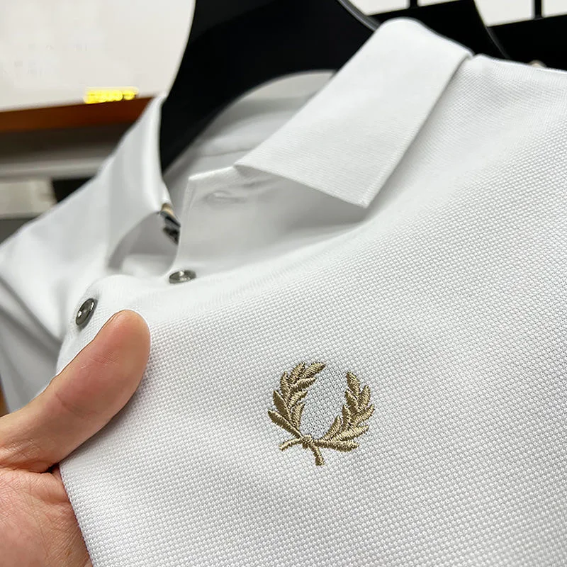 2024 Camicia POLO per il tempo libero da uomo nuova ricamata estiva di vendita calda Camicia a maniche corte in cotone 100% di marca traspirante di