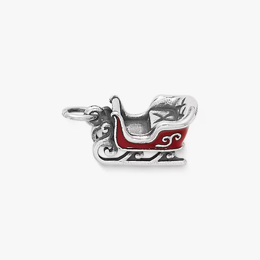 S925 sterling silver James Avery Enamel Christmas Sleigh Charm