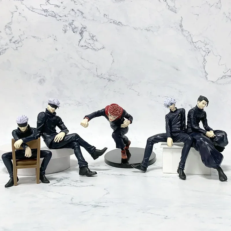 PVC Jujutsu Kaisen Anime Figure Noodle Stopper Satoru Gojo Action Figure Geto Suguru Figurine Collection Car Ornaments