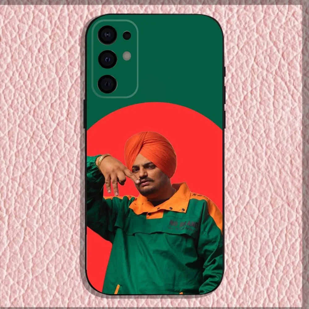 حافظة هاتف S-Sidhu Moose W-Wala لهاتف سامسونج S25، S24، S21، S22، S23، S30، Ultra، S20، Plus، Fe، Lite، Note، 10,9,5G غطاء أسود