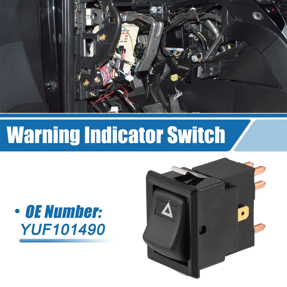 7 Pin Car Hazard Warning Light Lamp Switch #YUF101490 For Land Rover Defender 90 110 130 1990-2001 All Models Emergency Signal