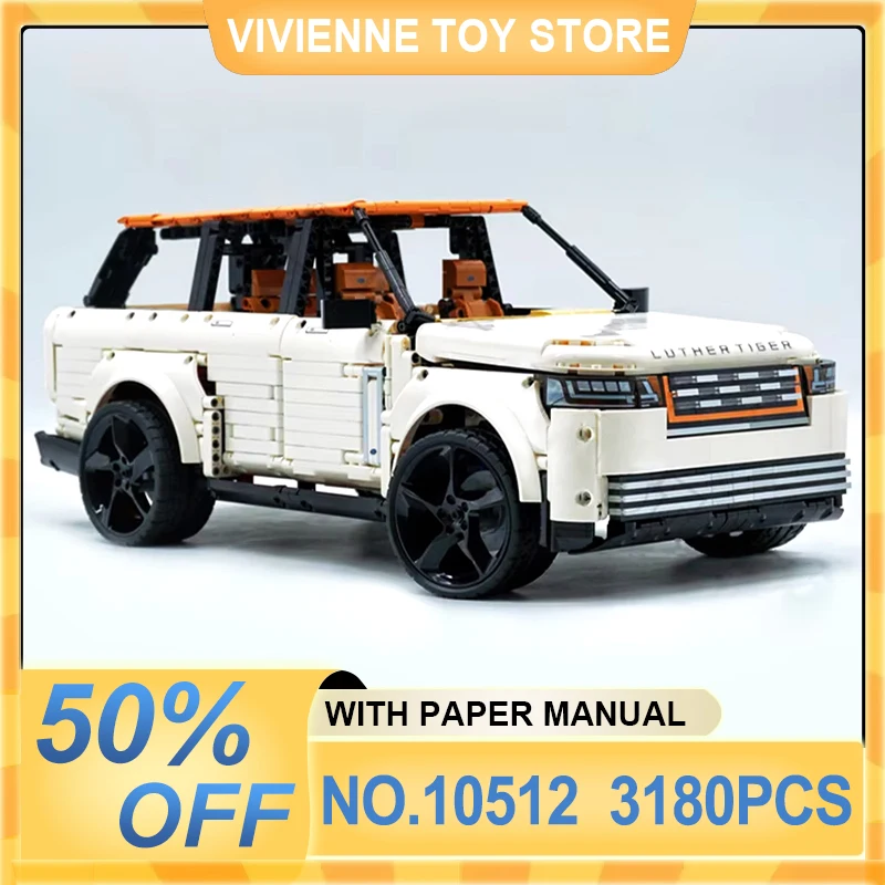 Technique Power Lands Off-Road Rover Racing Car, SUV MOC, décennie s de construction, Puzzle en brique, Jouet d'assemblage, Cadeau de Noël pour les enfants, 10512