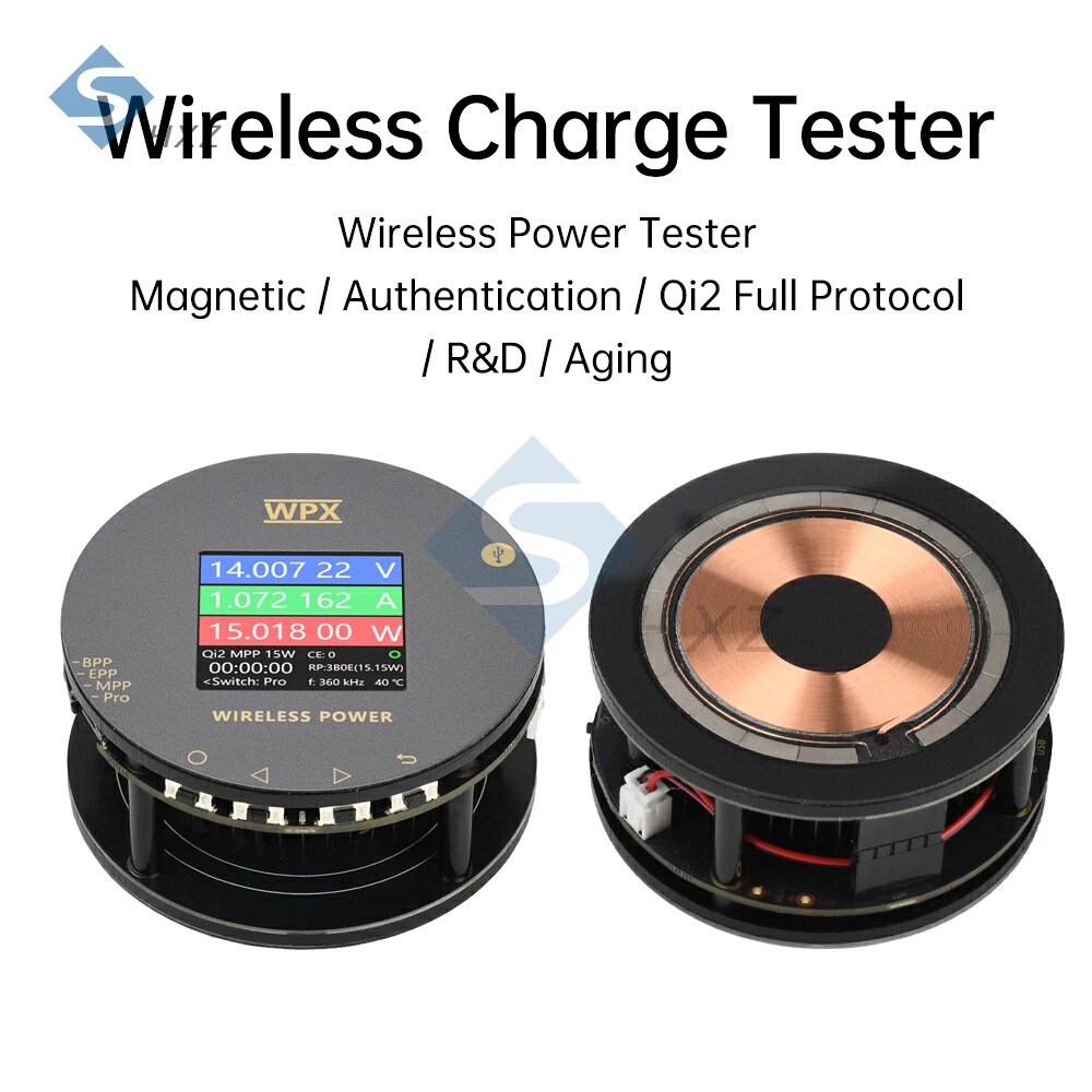 

Magnetic Wireless Charging Test Digital Voltmeter Ammeter Power Detector Qi2 MPP 15W Fast Charging Wireless Charging Debugger