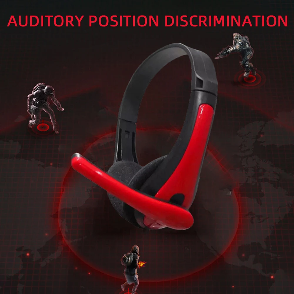 3.5mm Stereo Gaming Headset Double/Single Plug Head Headphone Bass Noise Cancelling Microphones Headset For Computer Phone