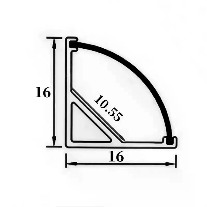 V Shape 90 Degree LED Bar Corner Connector 10Pcs 16*16 Aluminium Profile Holder for Wall Washer Light Installation
