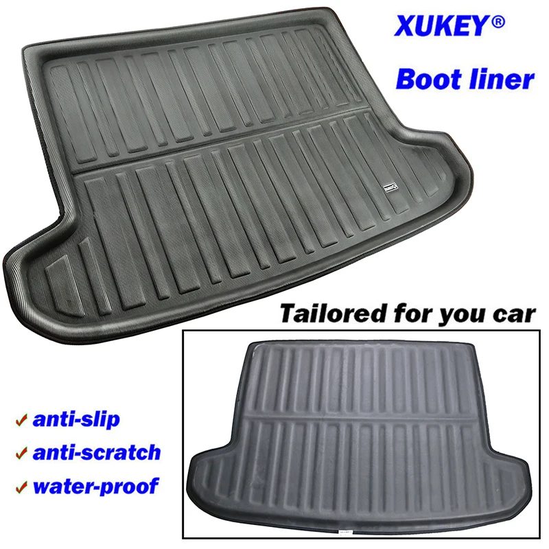 Cargo Boot Liner Tray For Hyundai Tucson TL 2015 2016 2017 2018 2019 Boot Cargo Liner Tray Rear Trunk Floor Mat Carpet Mud Pad
