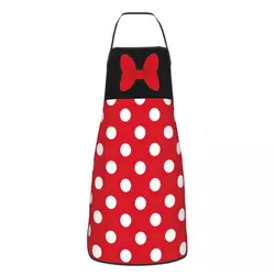 Polka Dot Bow Minnie Pattern Apron Kitchen Chef Cooking Baking Bib Men Women Cartoon Mouse Tablier Cuisine for Gardening