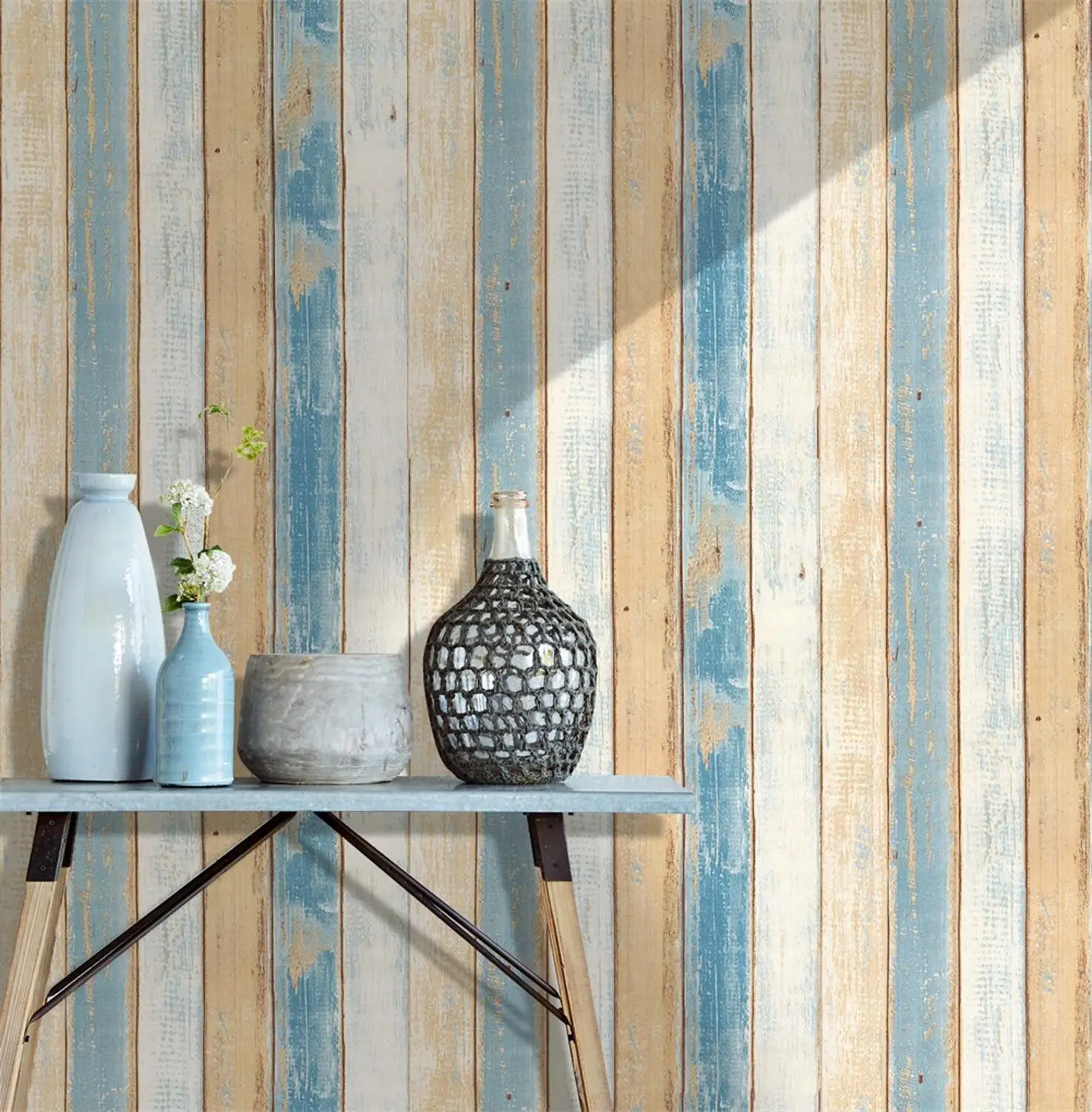 

3D Peel and Stick Wallpapers Vintage Wood Panel Wallpaper for Walls Self Adhesive Contact Paper For Hotel Bedroom Living room