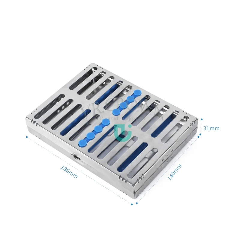 Dental Instrument Sterilization Cassettes Stainless Steel Tray Box for 5,10,20 Instruments