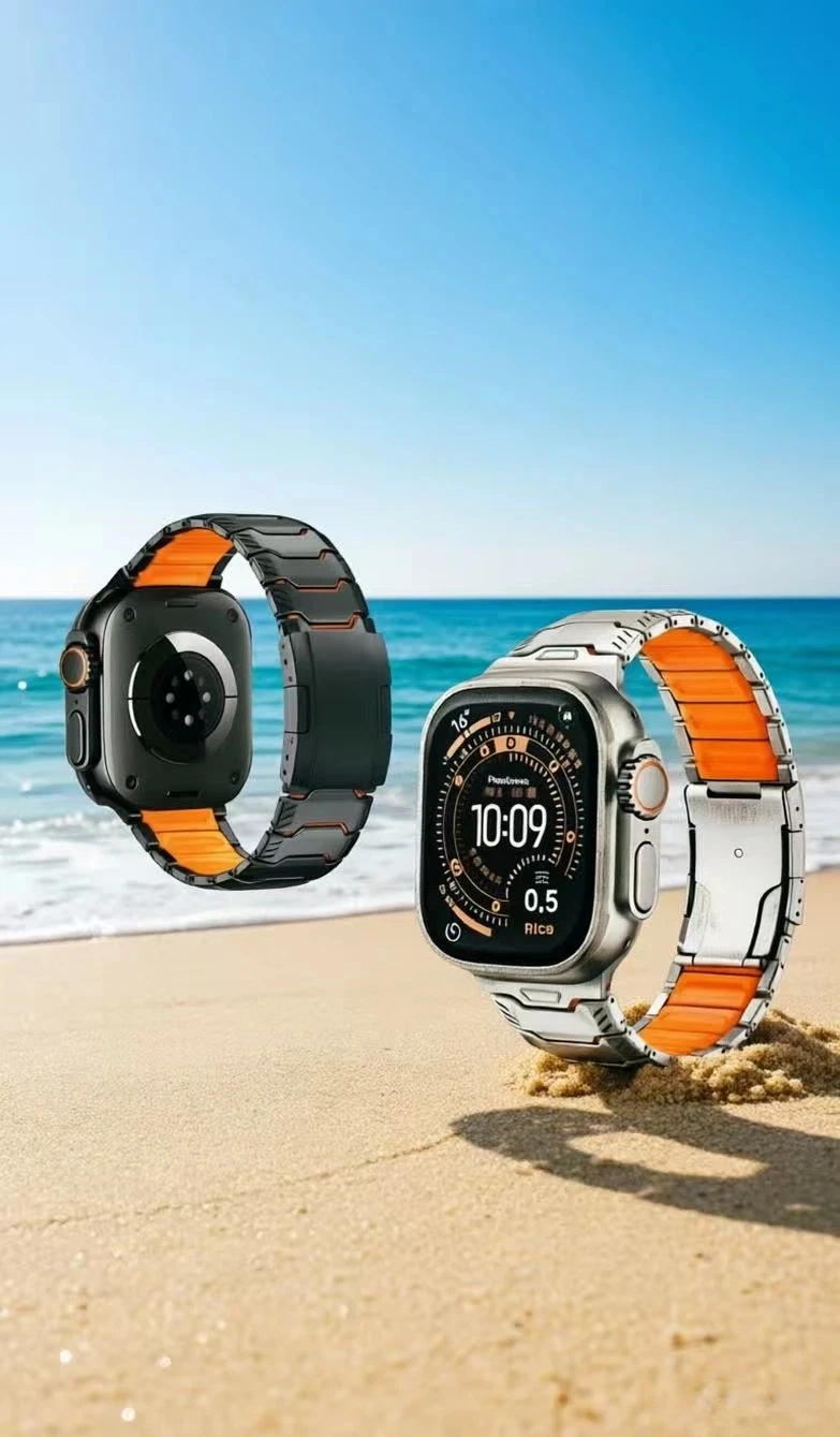 Luxury Titanium Metal Strap For Apple Watch Ultra 3 2 49mm Knight Turtle Buckle Band For iWatch Series 42mm 45mm 44mm Watchband