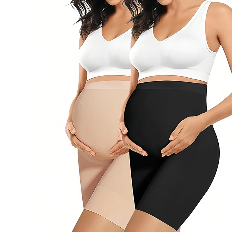 Seamless Maternity Shapewear Panties High Waist Stretchy Pregnancy Underwear Prevent Chaffing Soft Adominal Support