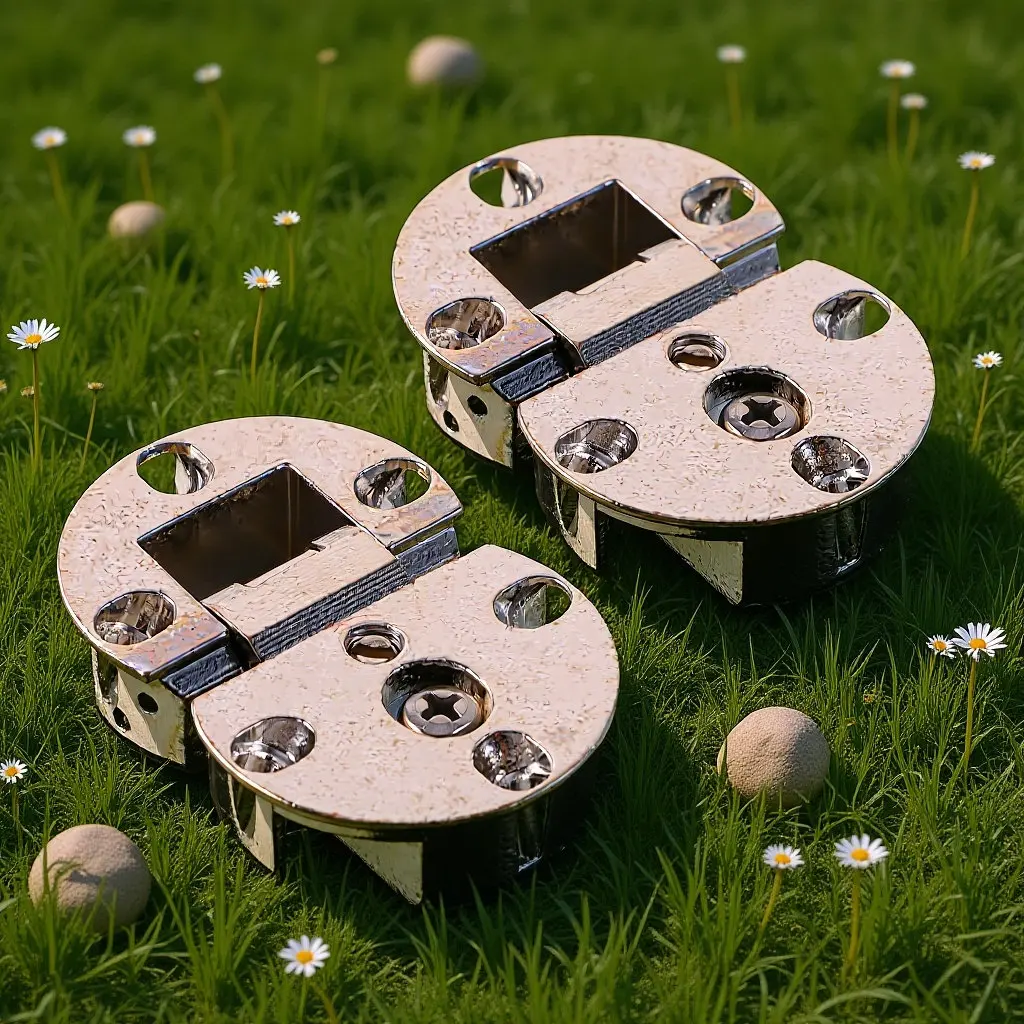 2Pcs Zinc Alloy Cabinet Hinges Round Frame Fold Flips Spring Hinges Soft Close Dampers Heavy Duty 180 Degree Opening
