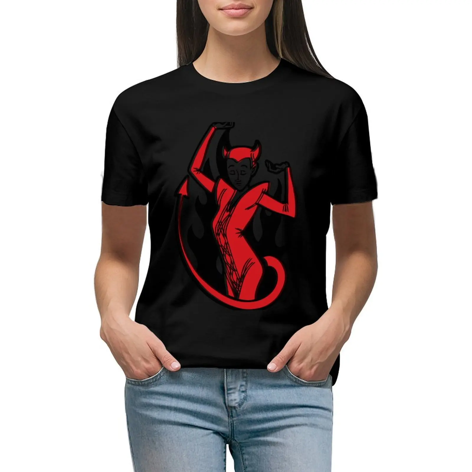 

The Flames of Jacketness T-shirt hippie clothes plus size tops graphics cute t-shirts for Women