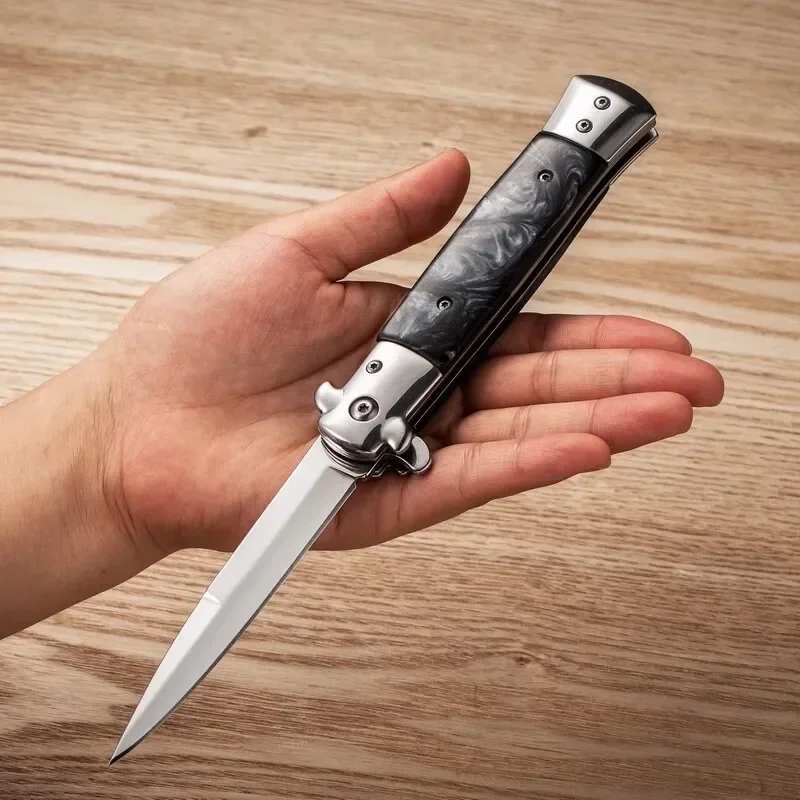 Stee Folding Pocket Knife for Men, Ao Ar Livre, Autodefesa, Alta Dureza, Tático, Camping, Multifuncional Knifes for Hunting, Dobrável