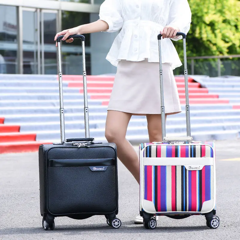 Bagaglio a mano da 18 pollici con ruote Trolley per bagagli leggero in tessuto Oxford Borsa per bagagli con serratura a combinazione