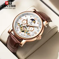 T867H TEVISE New European and American Temperament Thin Mechanical Watch Men's Calendar Large Dial Popular Online Live Korean Ed